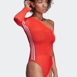 NWT Adidas Bodysuit in Bright Red